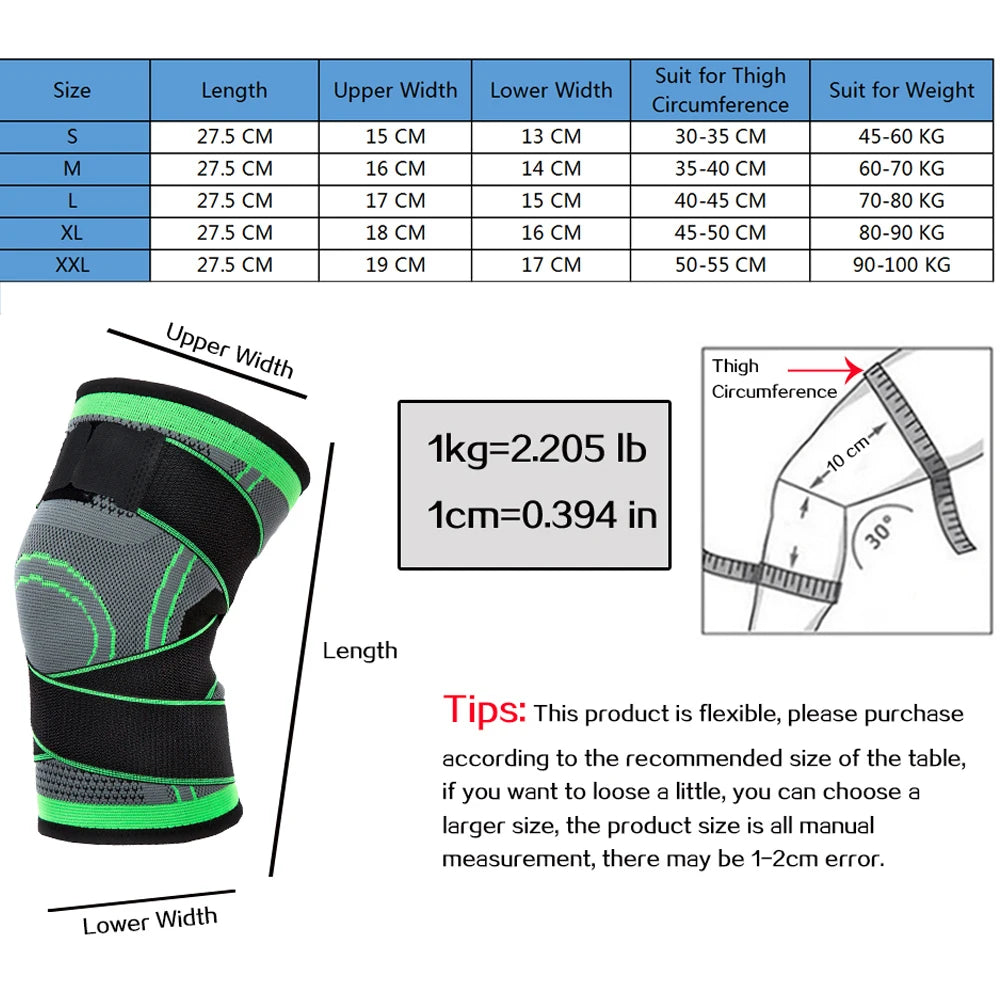 Pressurized Elastic Knee Brace