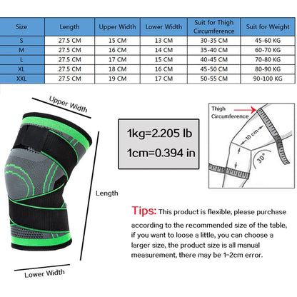 Pressurized Elastic Knee Brace