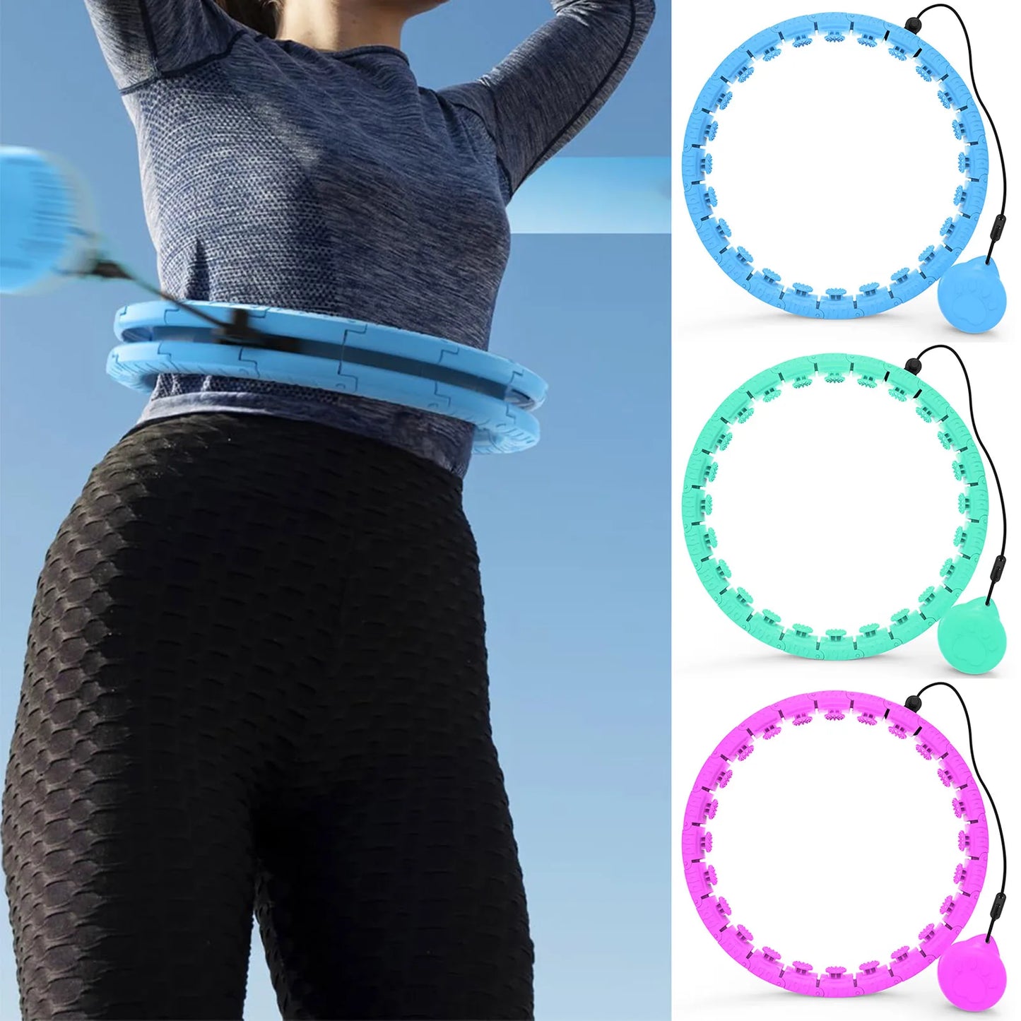 Adjustable Weighted Hula Hoop For Weight Loss